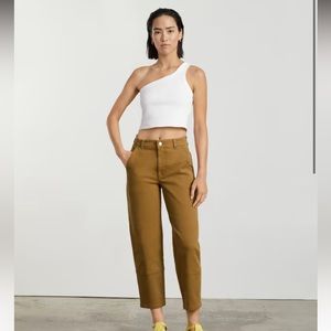 Everlane utility barrel pant golden brown size 2